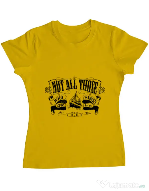 Tricou ADLER dama Not lost Galben