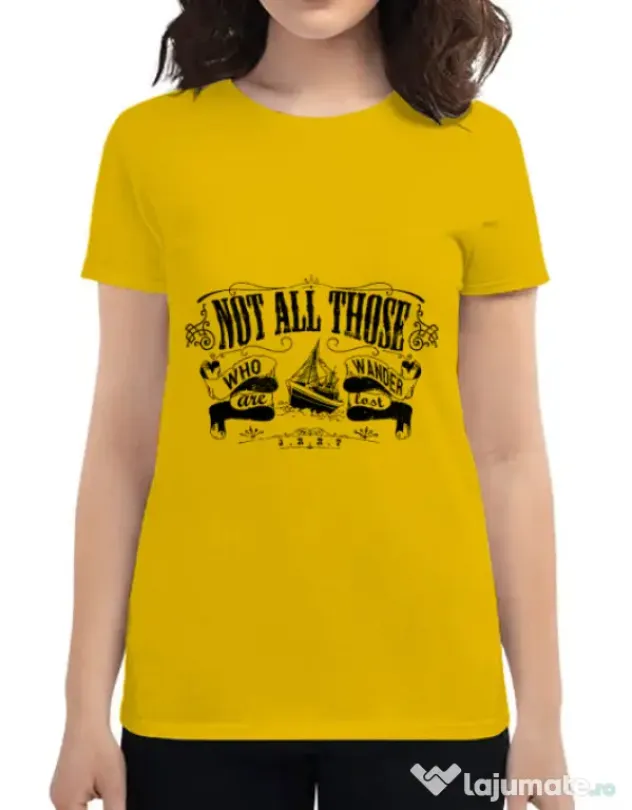 Tricou ADLER dama Not lost Galben