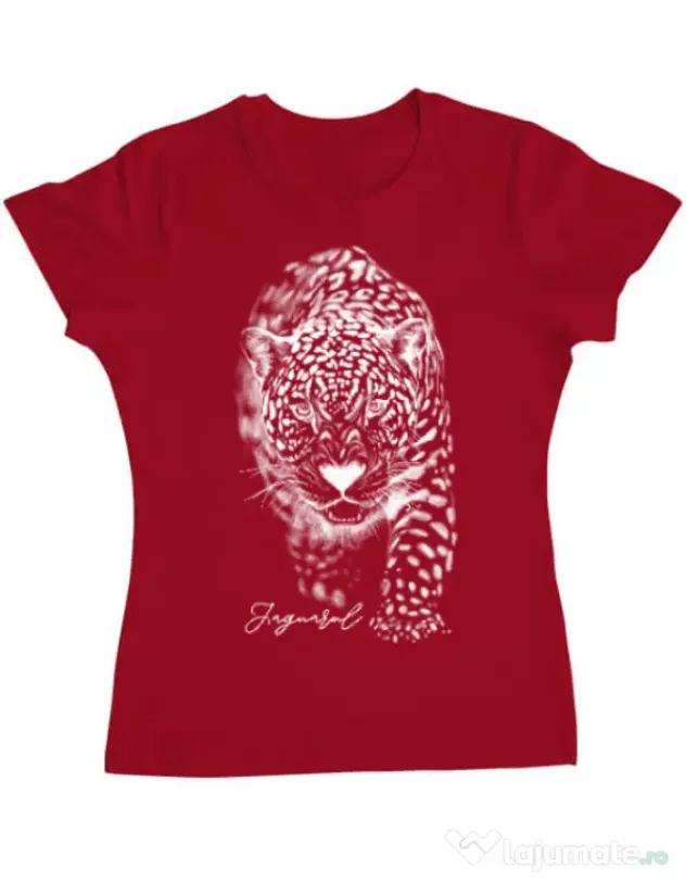 Tricou ADLER dama Jaguarul Alb Rosu