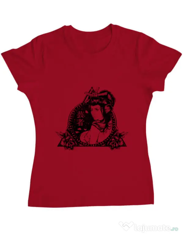 Tricou ADLER dama Oriental vibes Rosu