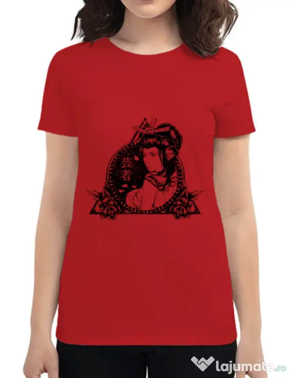 Tricou ADLER dama Oriental vibes Rosu