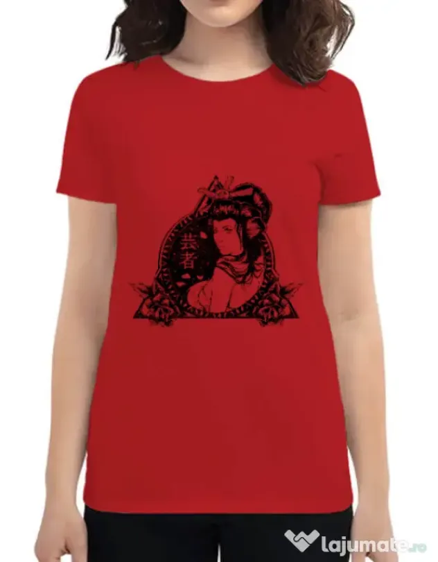 Tricou ADLER dama Oriental vibes Rosu