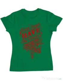 Tricou ADLER dama Quiet people loud minds Verde mediu