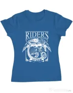 Tricou ADLER dama Riders on the storm Albastru azuriu
