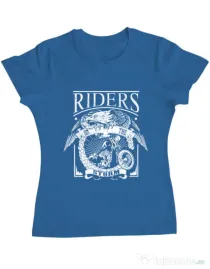 Tricou ADLER dama Riders on the storm Albastru azuriu