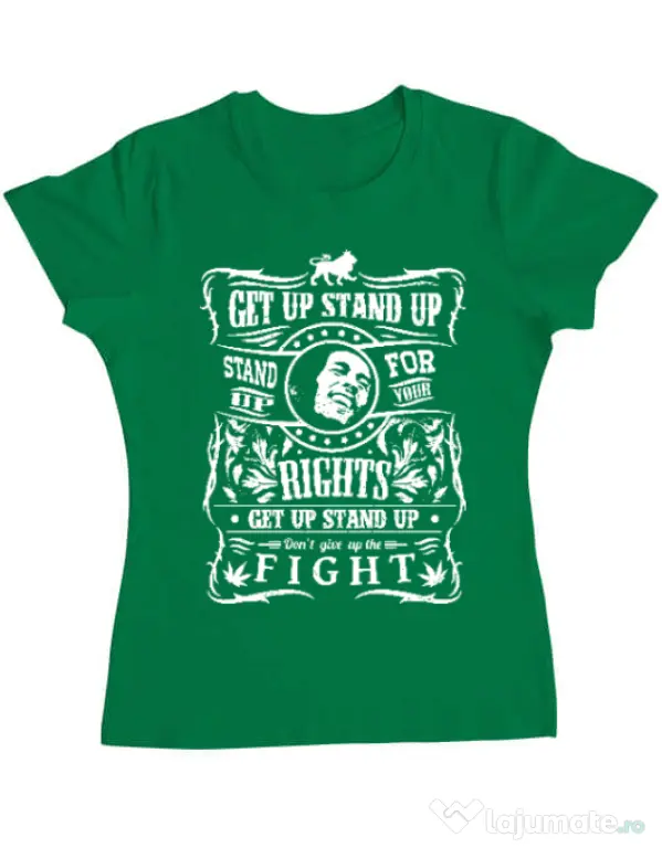Tricou ADLER dama Stand up for your rights Verde mediu