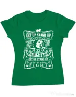 Tricou ADLER dama Stand up for your rights Verde mediu