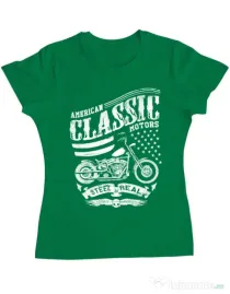 Tricou ADLER dama Steel is real Verde mediu