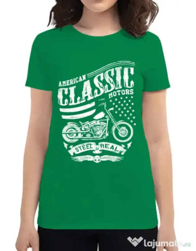 Tricou ADLER dama Steel is real Verde mediu