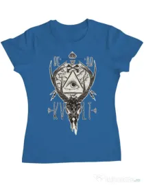 Tricou ADLER dama Dead kult Albastru azuriu