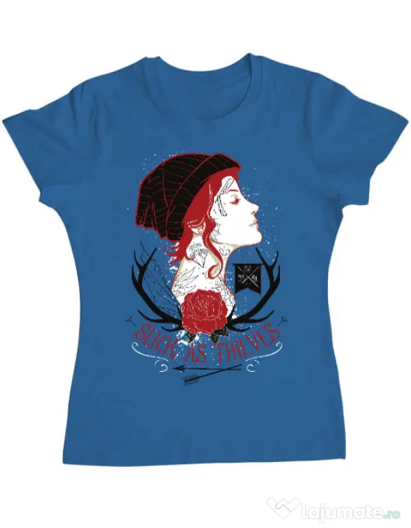 Tricou ADLER dama Slick as thieves Albastru azuriu