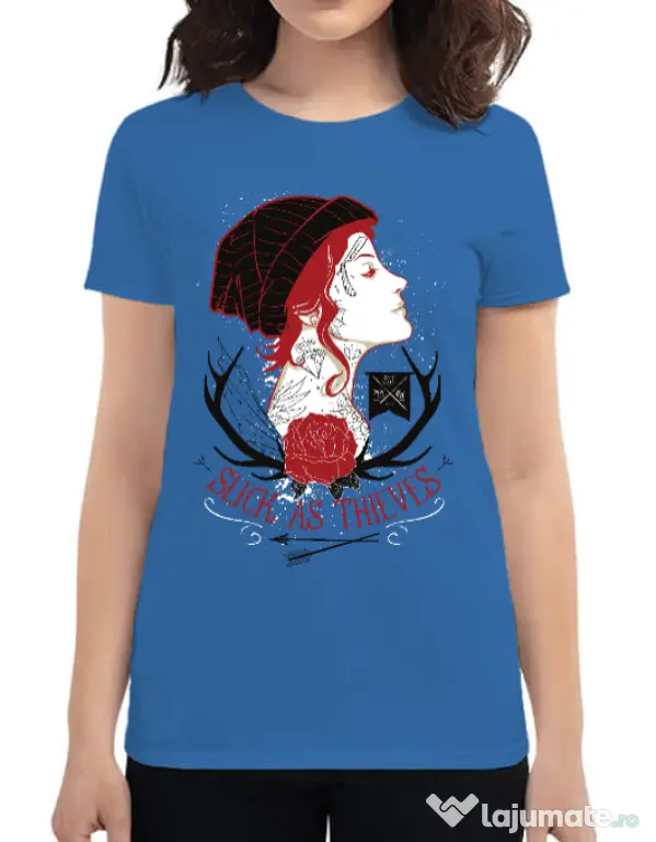 Tricou ADLER dama Slick as thieves Albastru azuriu