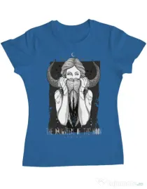 Tricou ADLER dama The Daughters Of The Moon Albastru azuriu