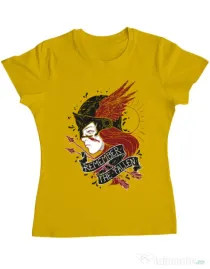 Tricou ADLER dama Remember the fallen Galben