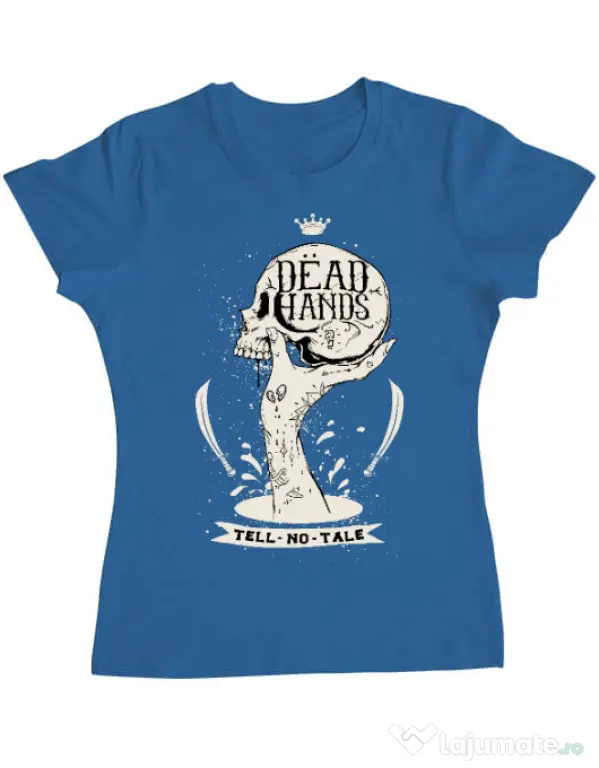 Tricou ADLER dama Dead hands Albastru azuriu