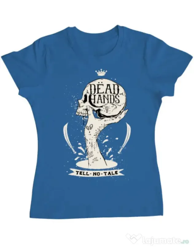 Tricou ADLER dama Dead hands Albastru azuriu