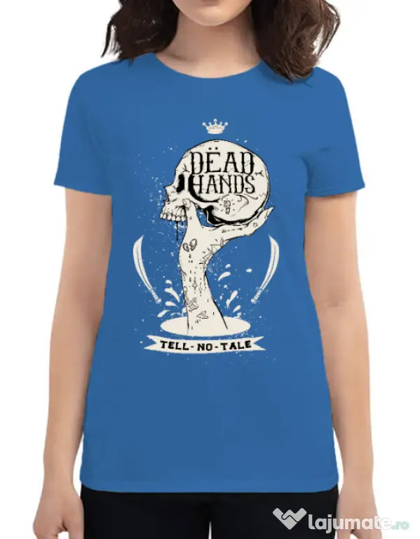 Tricou ADLER dama Dead hands Albastru azuriu