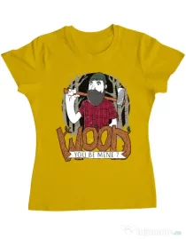 Tricou ADLER dama Wood you be mine Galben