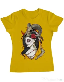 Tricou ADLER dama Dead Queen Galben
