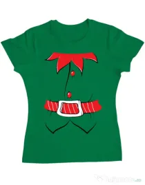 Tricou ADLER dama Santa helper Verde mediu