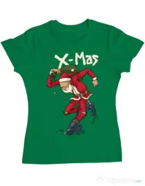 Tricou ADLER dama Santa Skank Kid Verde mediu