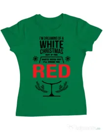 Tricou ADLER dama White Christmas Verde mediu