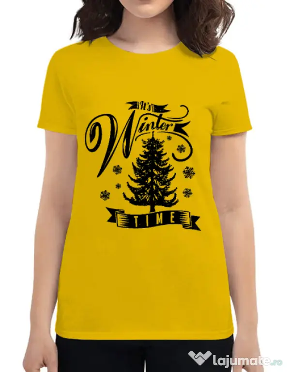 Tricou ADLER dama Winter time Galben