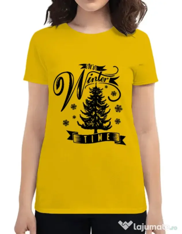 Tricou ADLER dama Winter time Galben
