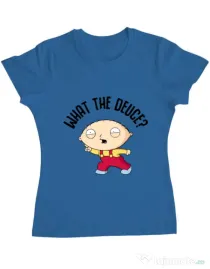 Tricou ADLER dama What the deuce Albastru azuriu