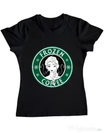 Tricou ADLER dama Frozen coffee Negru