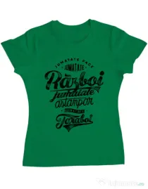 Tricou ADLER dama Pace si razboi Verde mediu
