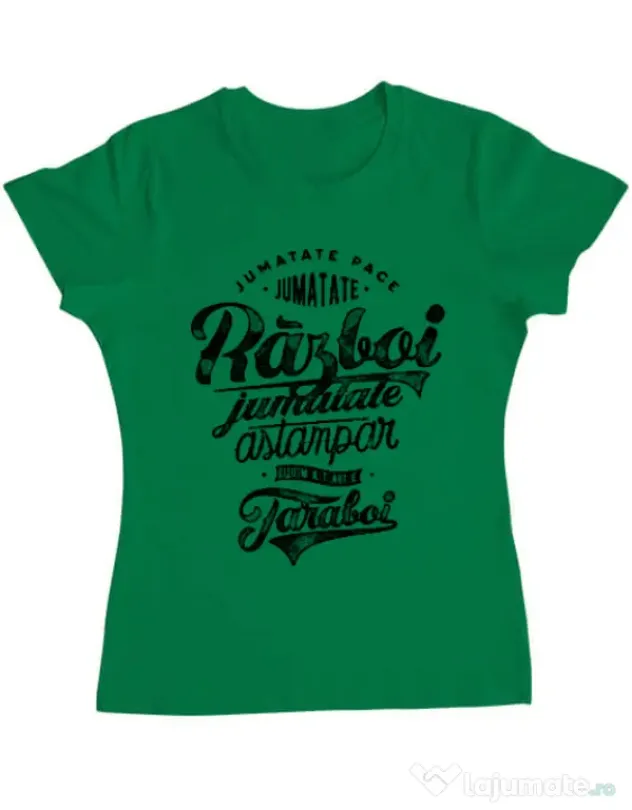 Tricou ADLER dama Pace si razboi Verde mediu