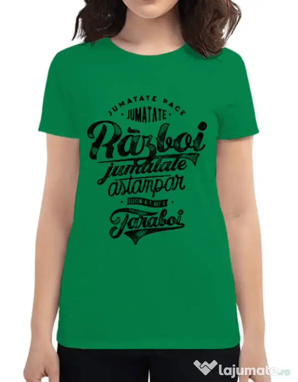 Tricou ADLER dama Pace si razboi Verde mediu