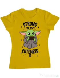 Tricou ADLER dama Strong in me Galben
