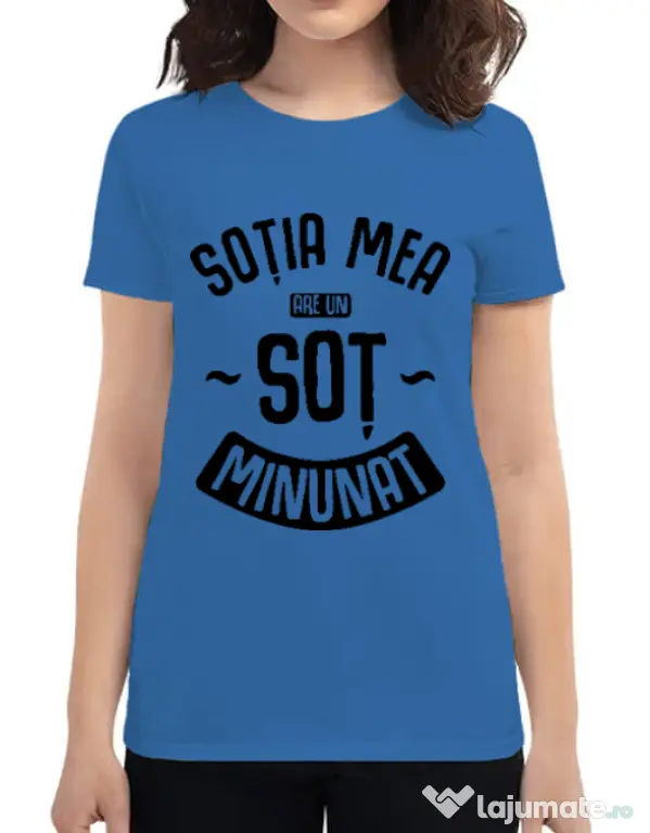 Tricou ADLER dama Un sot minunat Albastru azuriu