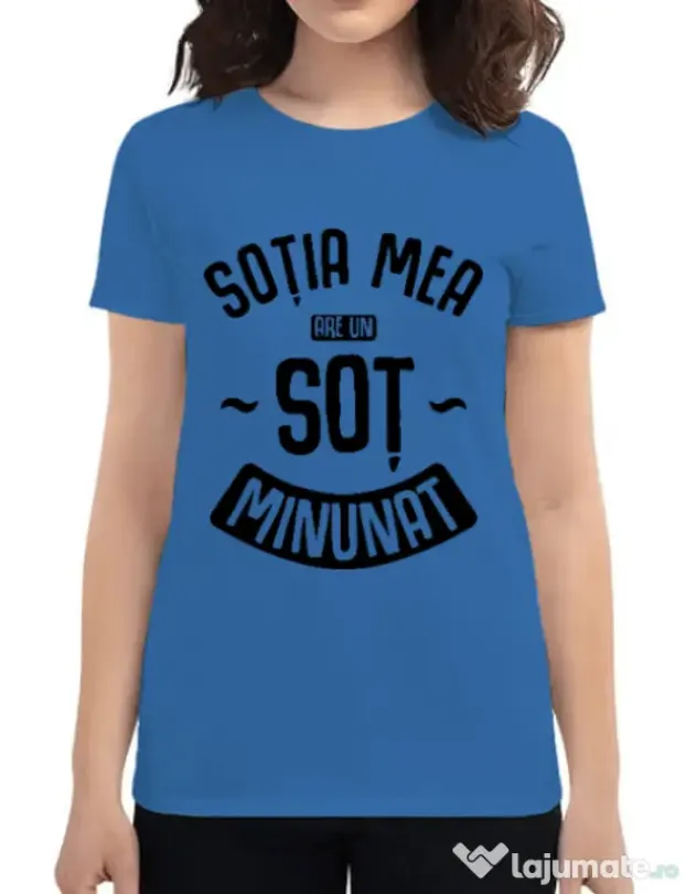 Tricou ADLER dama Un sot minunat Albastru azuriu