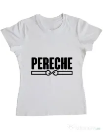Tricou ADLER dama Pereche Alb