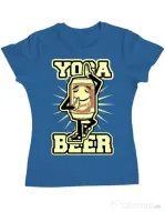 Tricou ADLER dama Yoga beer Albastru azuriu