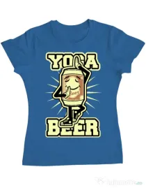Tricou ADLER dama Yoga beer Albastru azuriu