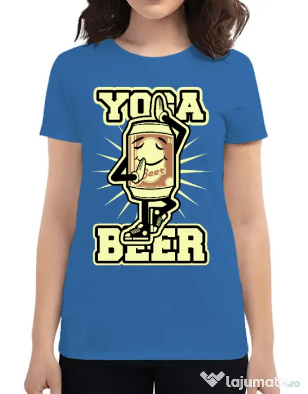 Tricou ADLER dama Yoga beer Albastru azuriu