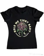 Tricou ADLER dama Hold me tight Negru
