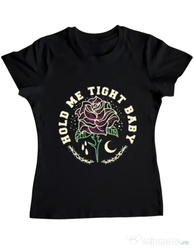 Tricou ADLER dama Hold me tight Negru