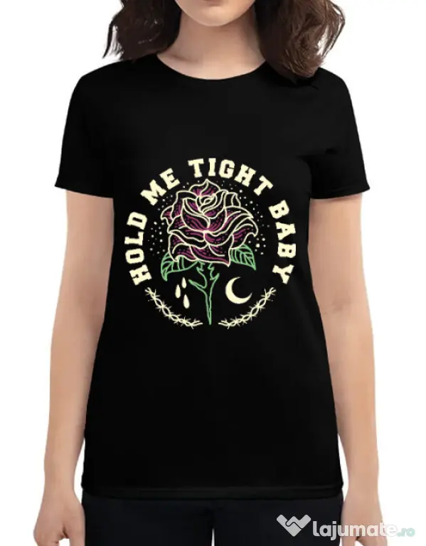 Tricou ADLER dama Hold me tight Negru