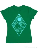 Tricou ADLER dama Mountain Verde mediu
