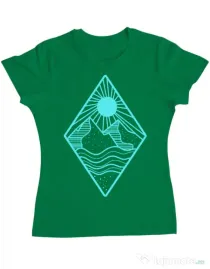 Tricou ADLER dama Mountain Verde mediu