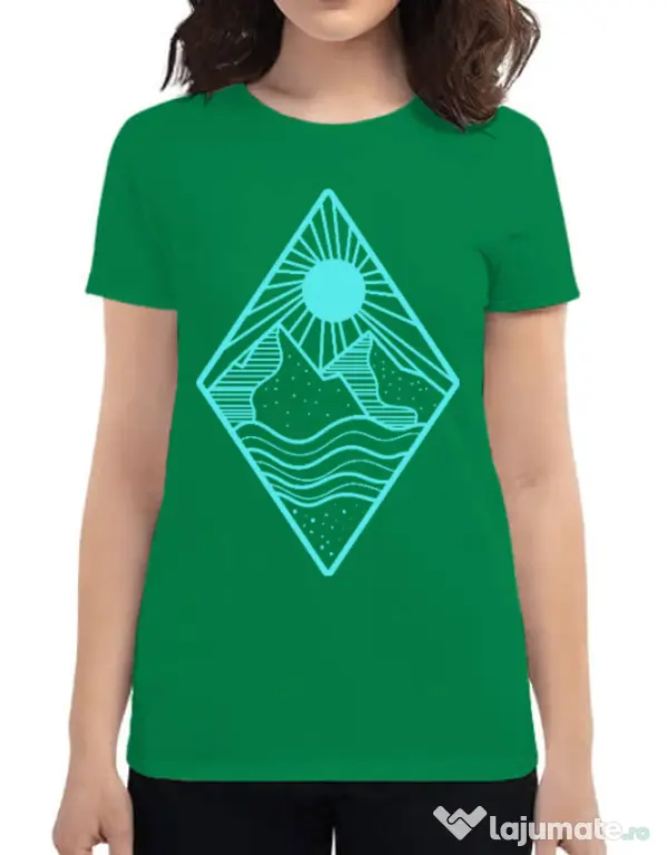 Tricou ADLER dama Mountain Verde mediu