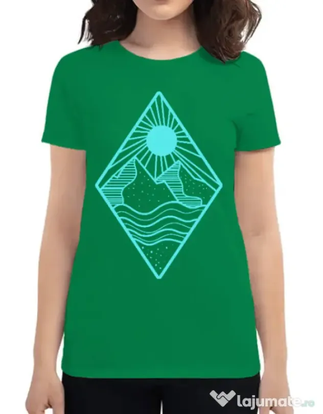 Tricou ADLER dama Mountain Verde mediu