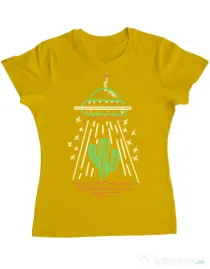 Tricou ADLER dama UFO Galben