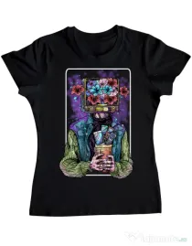 Tricou ADLER dama Human milenial Negru