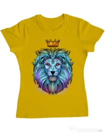 Tricou ADLER dama Lion king Galben